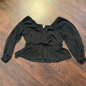 Nine West Black Off-Shoulder Blouse